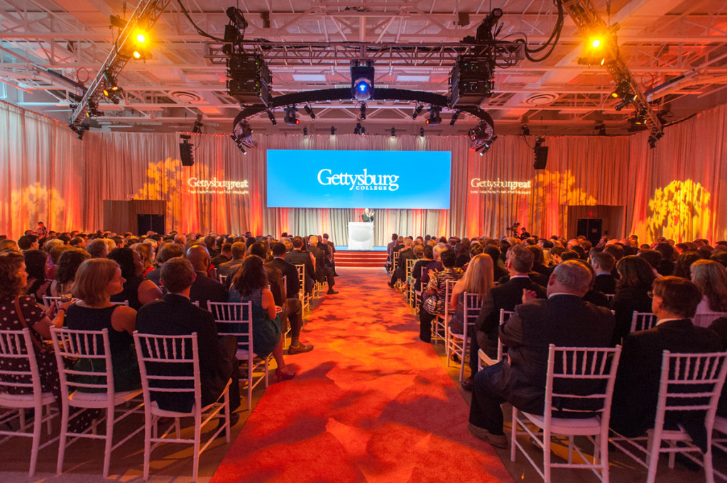 Event Carpet, Gettysburg College Campaign kickoff Drape Kings